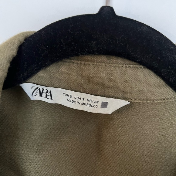 Zara Army Green Button Down - Picture 3 of 4